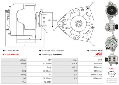 AS-PL A6104 EAN: 5901259457964.