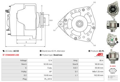 AS-PL A6120 EAN: 5901259462593.