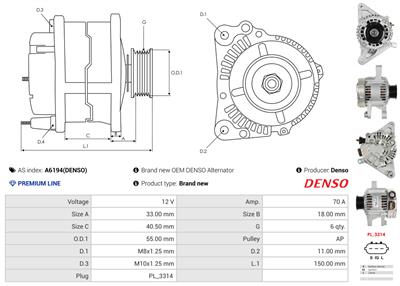 AS-PL A6194(DENSO) EAN: 5901259486513.