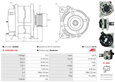 AS-PL A6435S EAN: 5902129057901.