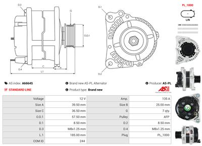 AS-PL A6664S EAN: 5902129141396.
