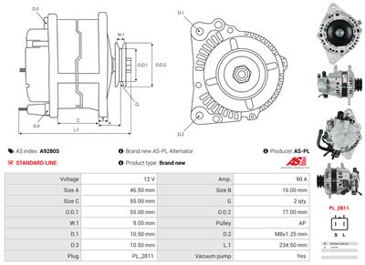 AS-PL A9280S EAN: 5902129098003.