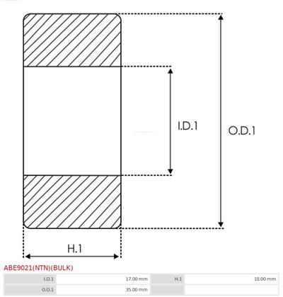AS-PL ABE9021(NTN)(BULK) EAN: 5901259482478.