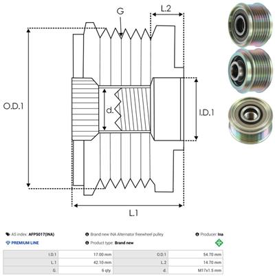 AS-PL AFP5017(INA) EAN: 5901259483574.
