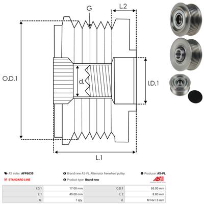 AS-PL AFP6039 EAN: 5902129016793.