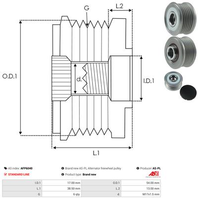 AS-PL AFP6040 EAN: 5902129016830.