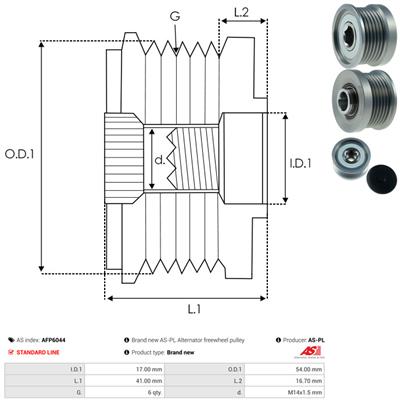 AS-PL AFP6044 EAN: 5902129017400.
