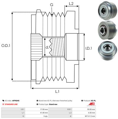 AS-PL AFP6045 EAN: 5902129016779.