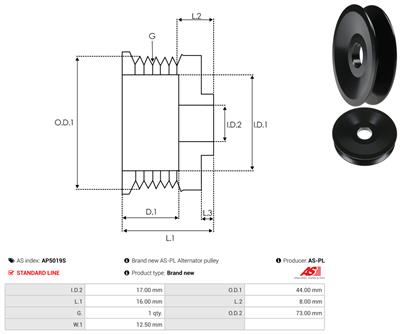 AS-PL AP5019S EAN: 5902129099512.
