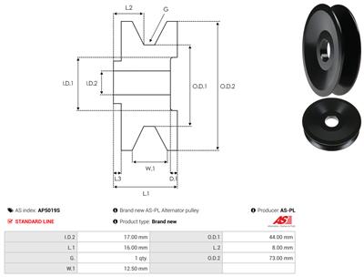 AS-PL AP5019S EAN: 5902129099512.