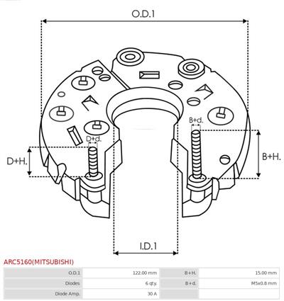 AS-PL ARC5160(MITSUBISHI) EAN: 5902129191568.