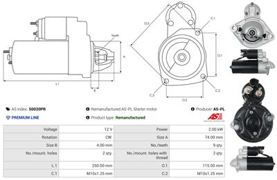 AS-PL S0020PR EAN: 5902129099765.
