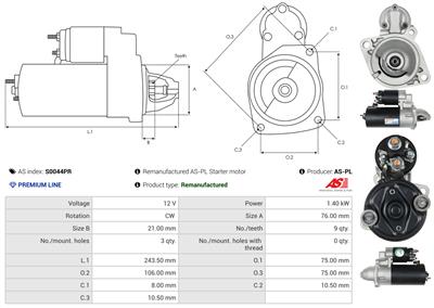AS-PL S0044PR EAN: 5902129102007.