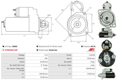 AS-PL S0052 EAN: 5901259419061.
