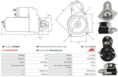 AS-PL S0100SR EAN: 5902129161172.