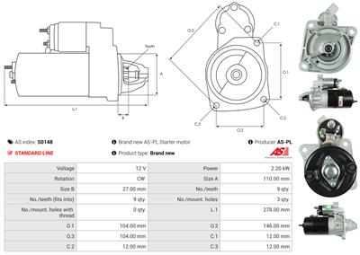AS-PL S0148 EAN: 5901259420333.