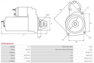 AS-PL S0460(BOSCH) EAN: 5902129108573.
