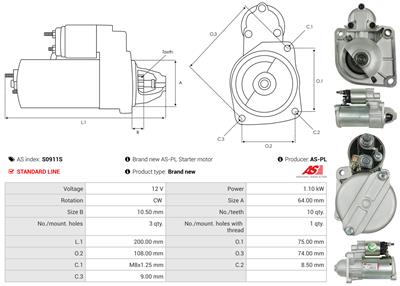 AS-PL S0911S EAN: 5902129168614.
