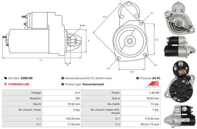 AS-PL S2001SR EAN: 5902129079712.