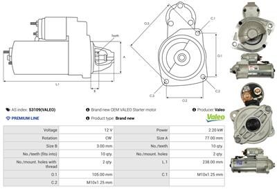 AS-PL S3109(VALEO) EAN: 5901259495072.