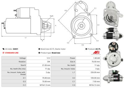 AS-PL S4031 EAN: 5901259422696.