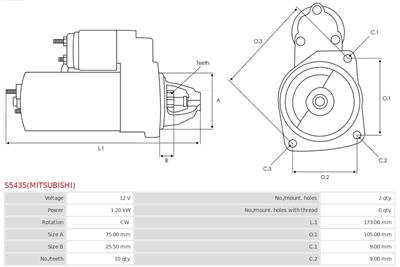 AS-PL S5435(MITSUBISHI) EAN: 5902129186830.