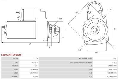 AS-PL S5501(MITSUBISHI) EAN: 5902129162131.
