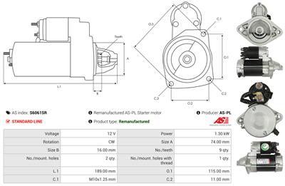 AS-PL S6061SR EAN: 5902129163176.