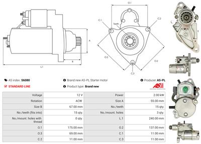 AS-PL S6080 EAN: 5901259469653.