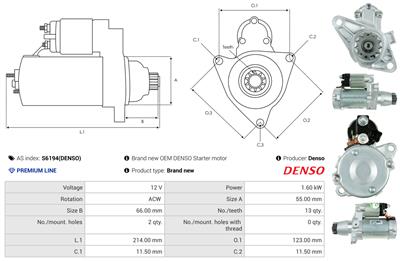 AS-PL S6194(DENSO) EAN: 5902129060000.