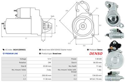 AS-PL S6241(DENSO) EAN: 5902129059318.
