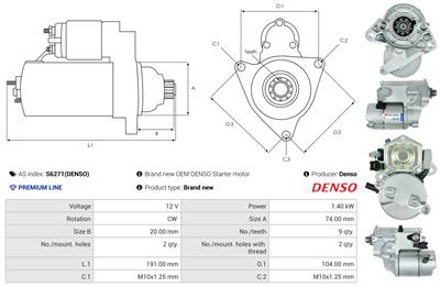 AS-PL S6271(DENSO) EAN: 5902129078043.
