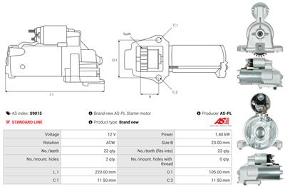 AS-PL S9015 EAN: 5901259423891.