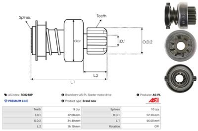 AS-PL SD0218P EAN: 5902129154914.