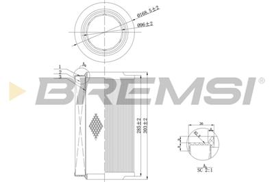 BREMSI FA0115 Číslo výrobce: AA0115. EAN: 8050141074639.