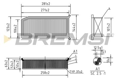 BREMSI FA0208 Číslo výrobce: AA0208. EAN: 8050141074844.