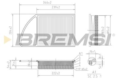 BREMSI FA0216 Číslo výrobce: AA0216. EAN: 8050141074929.