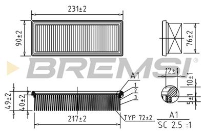 BREMSI FA0544 Číslo výrobce: AA0544. EAN: 8050141075162.