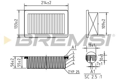 BREMSI FA0558 Číslo výrobce: AA0558. EAN: 8050141075308.
