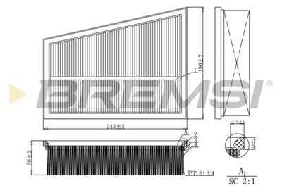 BREMSI FA0580 Číslo výrobce: AA0580. EAN: 8050141075520.