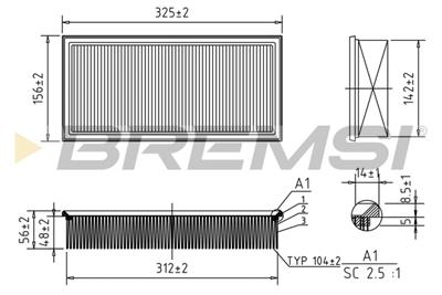 BREMSI FA0595 Číslo výrobce: AA0595. EAN: 8050141075674.