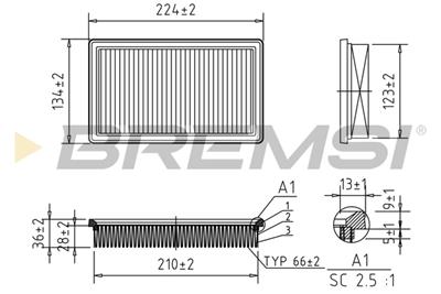BREMSI FA1023 Číslo výrobce: AA1023. EAN: 8050141076312.