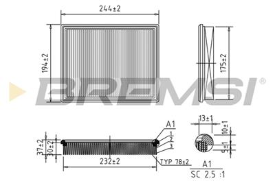 BREMSI FA1060 Číslo výrobce: AA1060. EAN: 8050141076688.