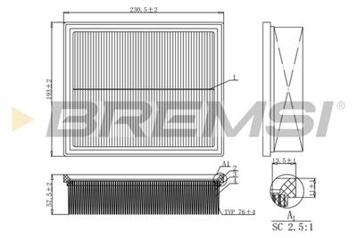 BREMSI FA1153 Číslo výrobce: AA1153. EAN: 8050141077616.