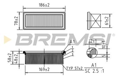 BREMSI FA1155 Číslo výrobce: AA1155. EAN: 8050141077630.