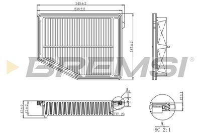 BREMSI FA1180 Číslo výrobce: AA1180. EAN: 8050141077883.