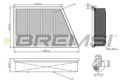 BREMSI FA1210 Číslo výrobce: AA1210. EAN: 8050141078187.