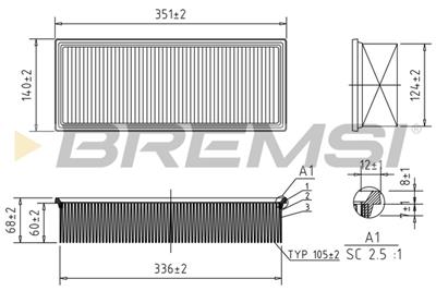 BREMSI FA1236 Číslo výrobce: AA1236. EAN: 8050141078446.