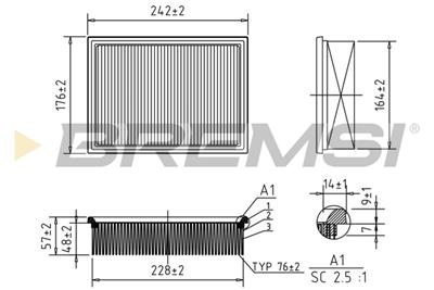 BREMSI FA1243 Číslo výrobce: AA1243. EAN: 8050141078514.