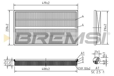 BREMSI FA1245 Číslo výrobce: AA1245. EAN: 8050141078538.